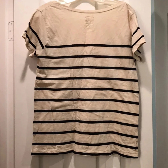 Obey Black and Cream Striped T-shirt - Picture 3 of 5